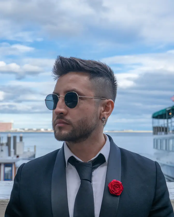 Nicko Guerrero near the harbour in Boston